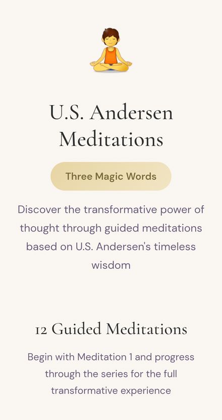 The U.S. Andersen Meditations app on a phone