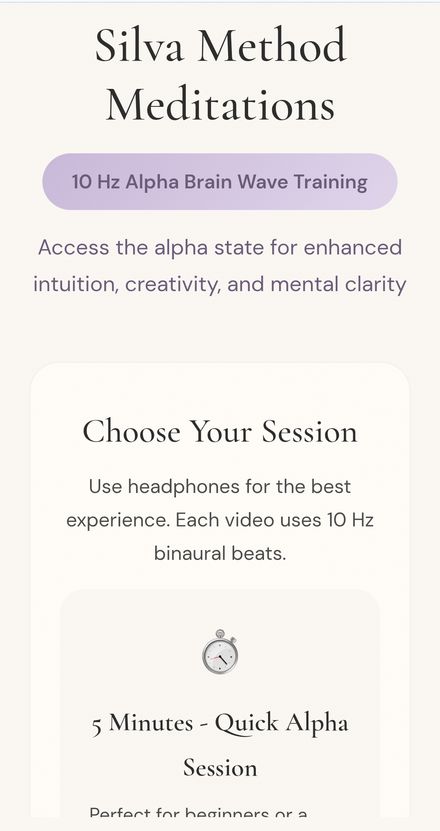 The Silva Method app on a phone