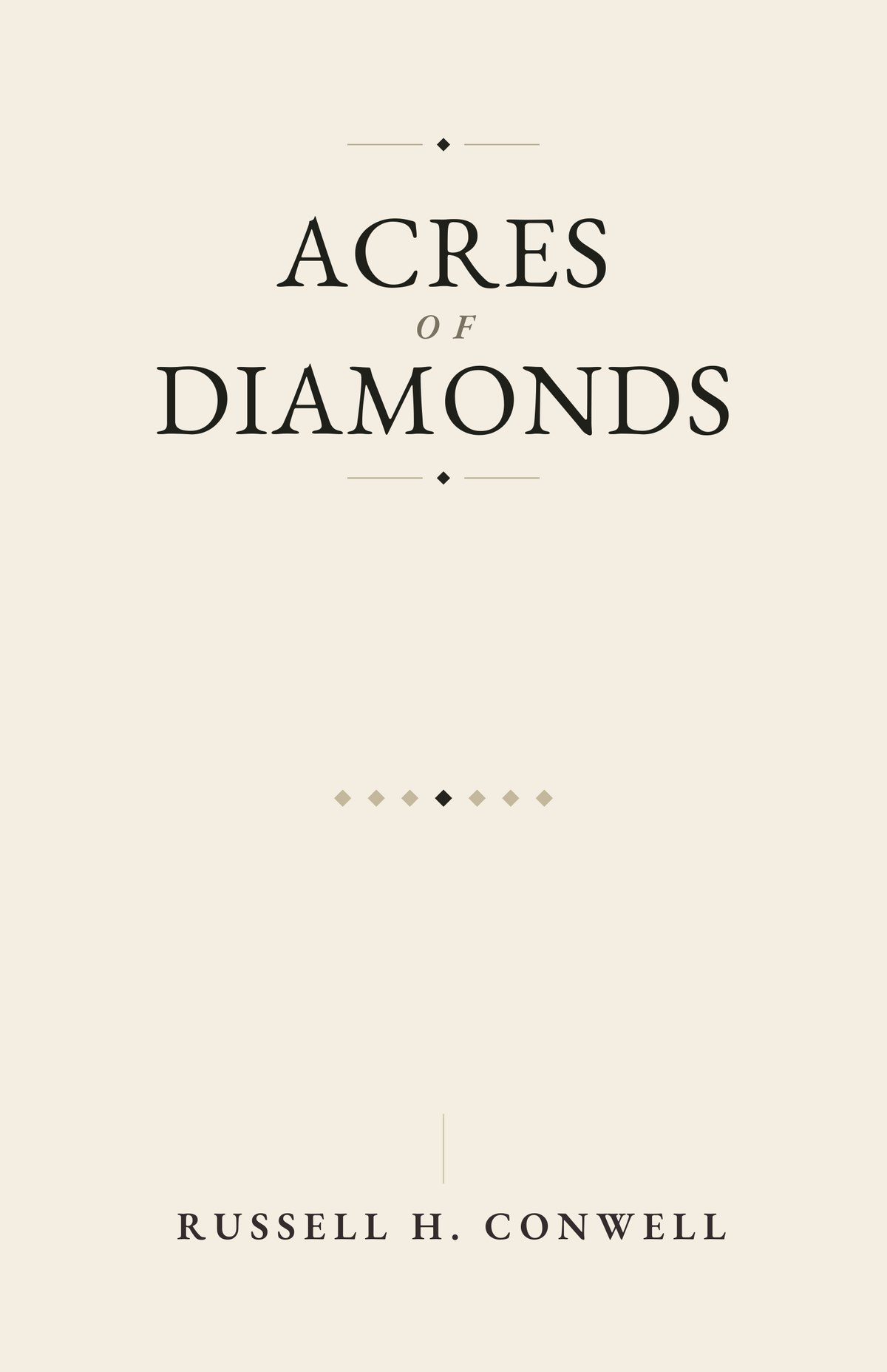 Cover of Acres of Diamonds by Russell H. Conwell